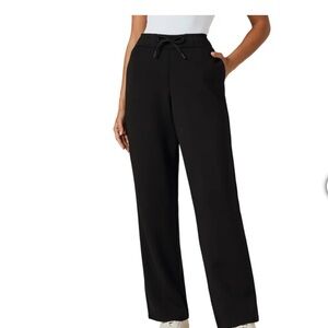 Infinity straight leg pants Black Wide-Leg Drawstring Pants